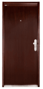 Bezpečnostní dveře design HLADKÉ v dekoru mahagon