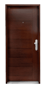 Bezpečnostní dveře design ELEGANT v dekoru mahagon