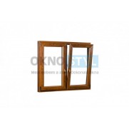 Plastové okno Oknostyl Premium Round Line dvoukřídlé imitace dřeva