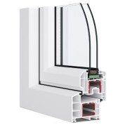 Bílé plastové okno REHAU Smartline+ Elegance