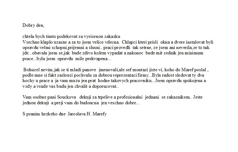 Jaroslava H., Marefy