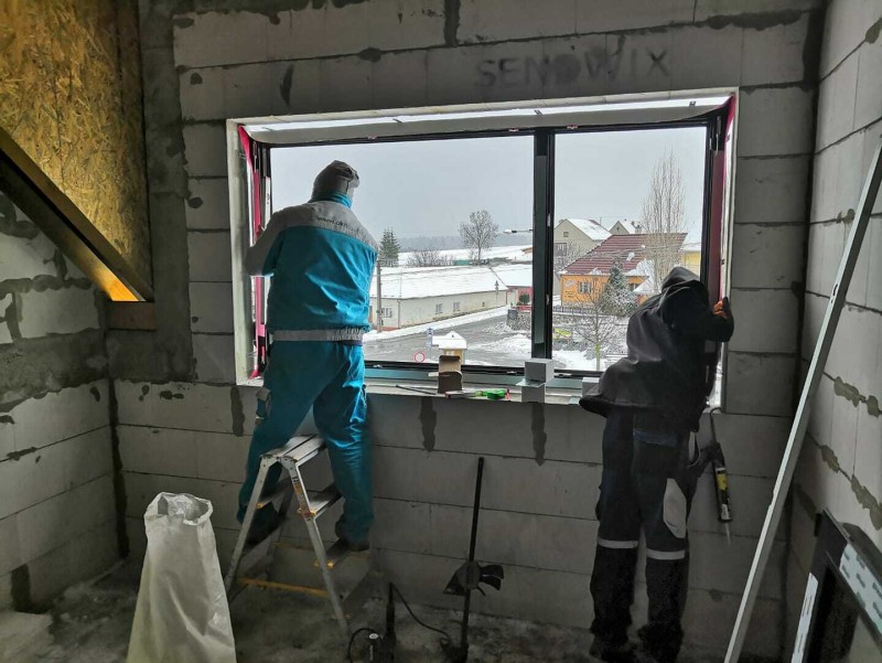 Instalace hliníkových oken do pasivního domu