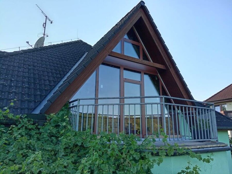 Atypická sestava hliníkových oken  z profilu Aluprof MB 86