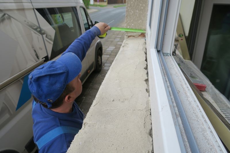 Umístění rámu vzhledem k postavení špalet