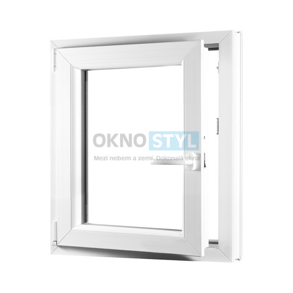 Jednokřídlé plastové sklepní okno OLIMPIA 60 AD, levé
